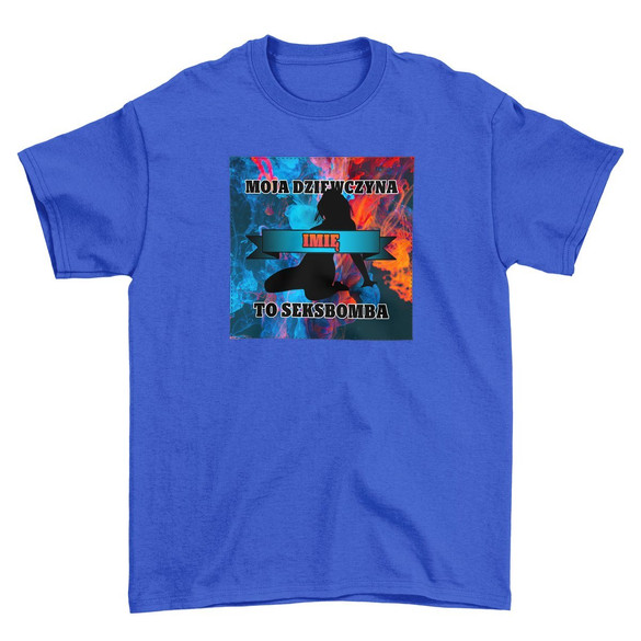 Koszulka z naszywką na Walentynki TWÓJ NAPIS