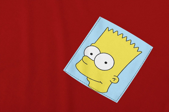 Koszulka z kieszonką BART SIMPSON FACE