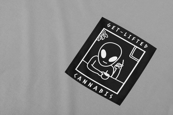 Koszulka z kieszonką GET-LIFTED CANNABIS