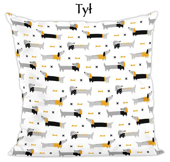 Poduszka pies, piesek jamnik wzorek