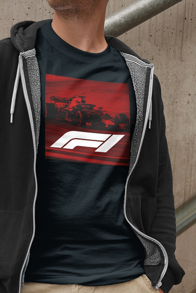 Koszulka z naszywką F1 poster