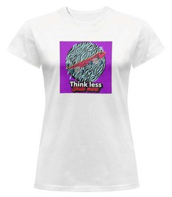 Bluzka damska z naszywką Think less,scate more