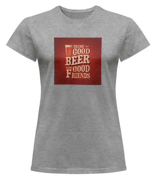 Bluzka damska z naszywką Drink Good Beer...