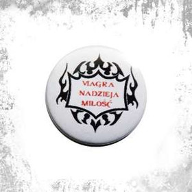 Przypinka VIAGRA, NADZIEJA, MIŁOŚĆ