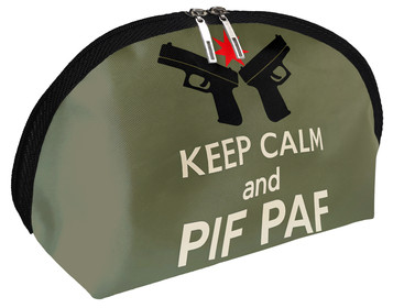Kosmetyczka dla strzelca Keep Calm And Pif Paf