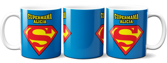 Kubek dla Mamy SUPERMAMA + IMIĘ 