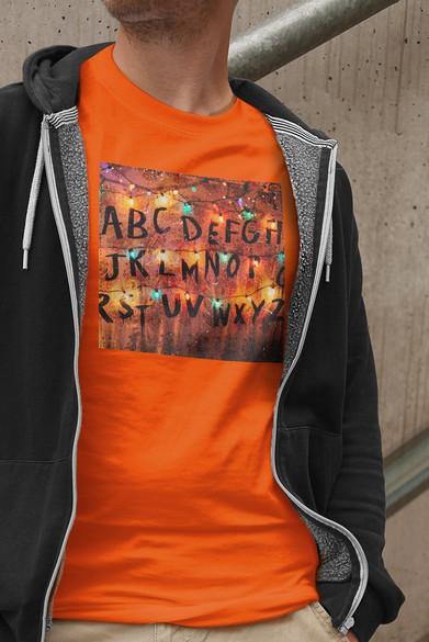 Koszulka z naszywką Stranger Things ABC