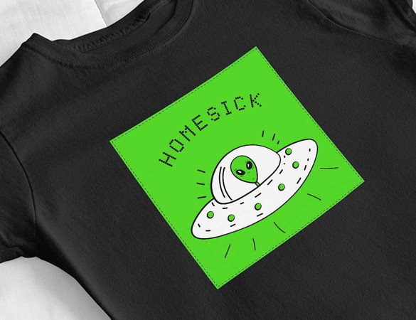 Bluzka damska z naszywką Homesick