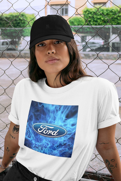 Koszulka z naszywką Ford logo blue
