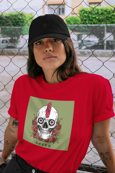 Koszulka z naszywką Skull : Death