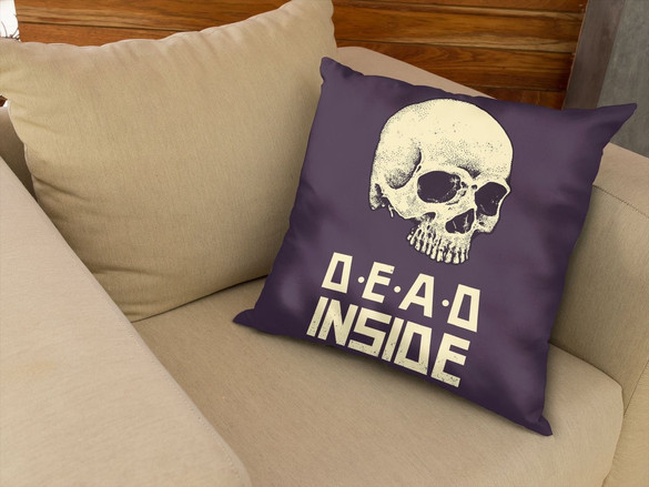 Poduszka Skull : Dead inside
