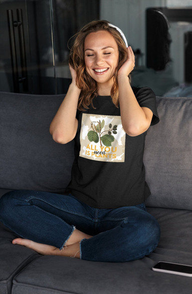 Bluzka damska z naszywką All you need is plants