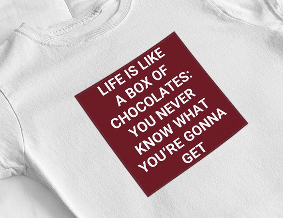 Bluzka damska z naszywką Forrest G. life is like