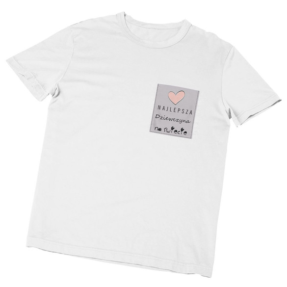 Koszulka z kieszonką NAJLEPSZA DZIEWCZYNA