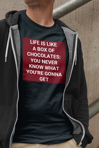 Koszulka z naszywką Forrest G. life is like