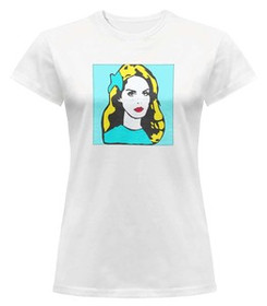 Bluzka damska z naszywką LANA DEL REY pop art