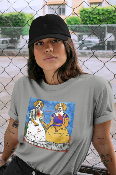 Koszulka z naszywką DOG PARODY: Dwie Fridy