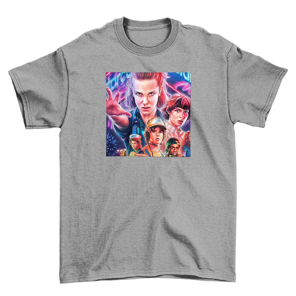 Koszulka z naszywką Stranger Things squad 1