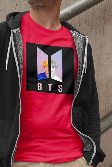 Koszulka z naszywką BTS JIN