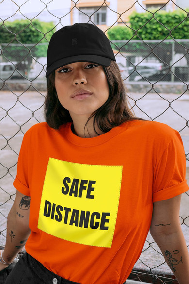 Koszulka z naszywką SAFE ..... Covid-19