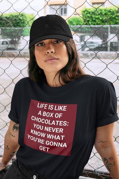 Koszulka z naszywką Forrest G. life is like