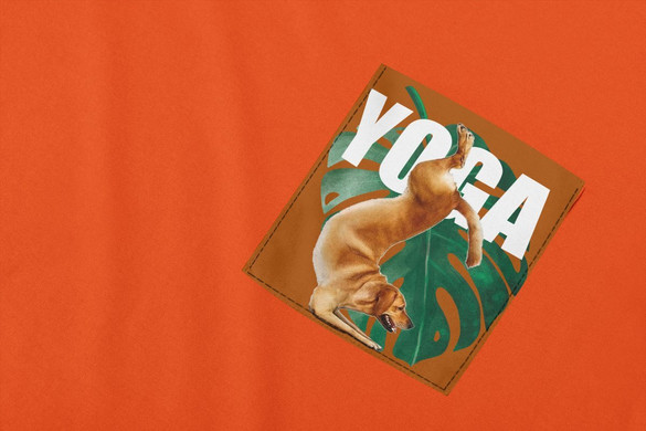 Koszulka z kieszonką YOGA DOG 02