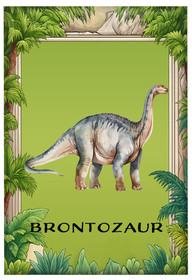 Magnes Dinozaury Brontozaur z imieniem na zamówienie
