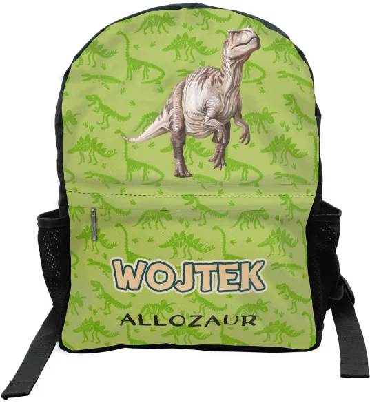 Plecak szkolny Dinozaury Allozaur z dowolnym imieniem