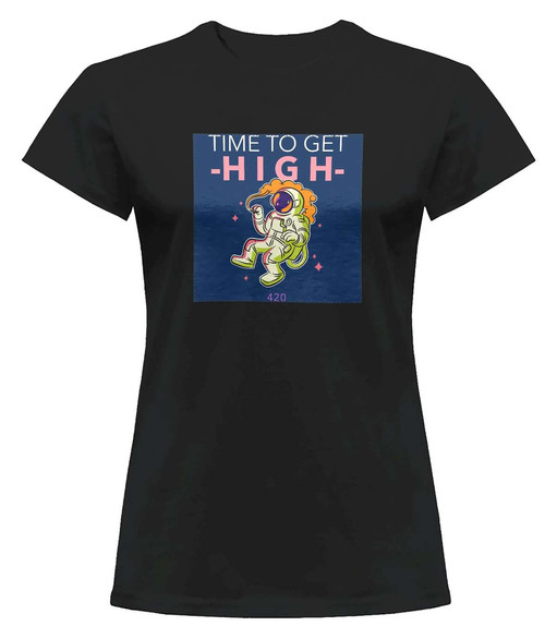 Bluzka damska z naszywką Time to get high
