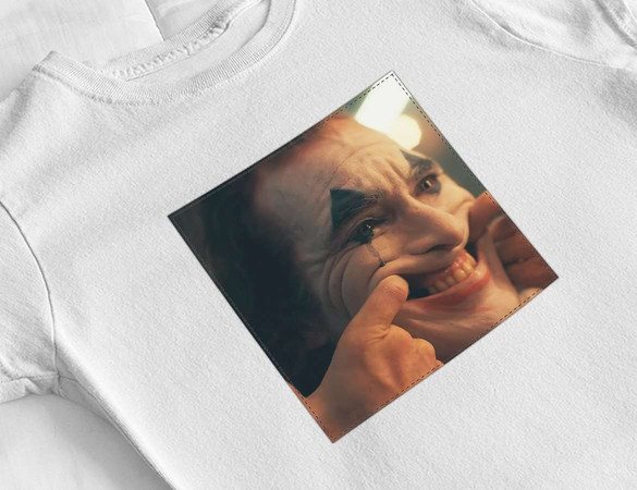 Bluzka damska z naszywką Joker Happy face