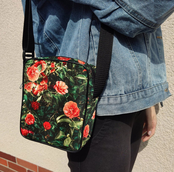 Torba Listonoszka Kwiaty 01 Dodaj Napis!