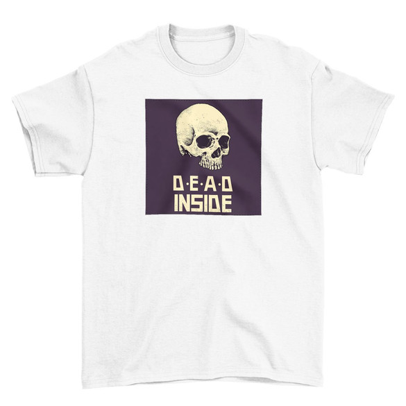 Koszulka z naszywką Skull : Dead inside