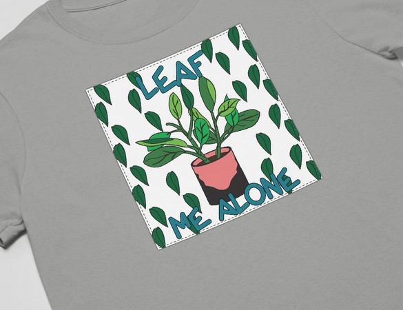 Koszulka z naszywką Leaf me alone