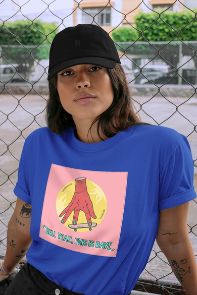 Koszulka z naszywką Hell yeah,this is rave