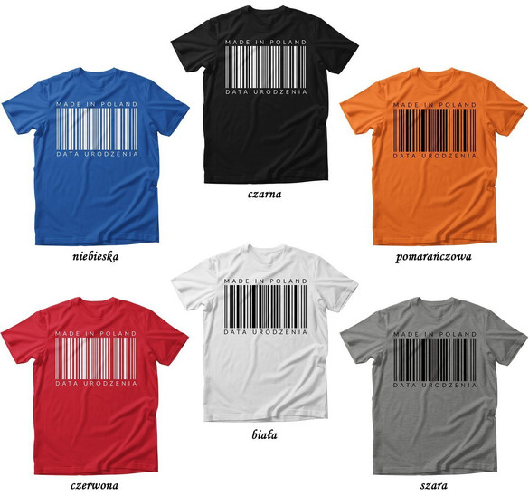 Koszulka urodzinowa MADE IN POLAND + Twoja data