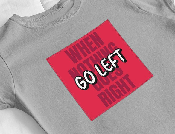 Bluzka damska z naszywką When nothing goes...