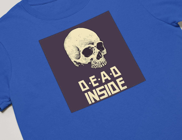 Koszulka z naszywką Skull : Dead inside