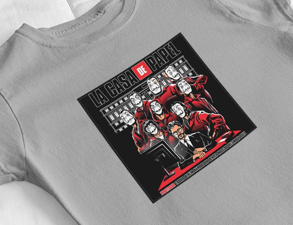 Bluzka damska z naszywką Dom z papieru 02