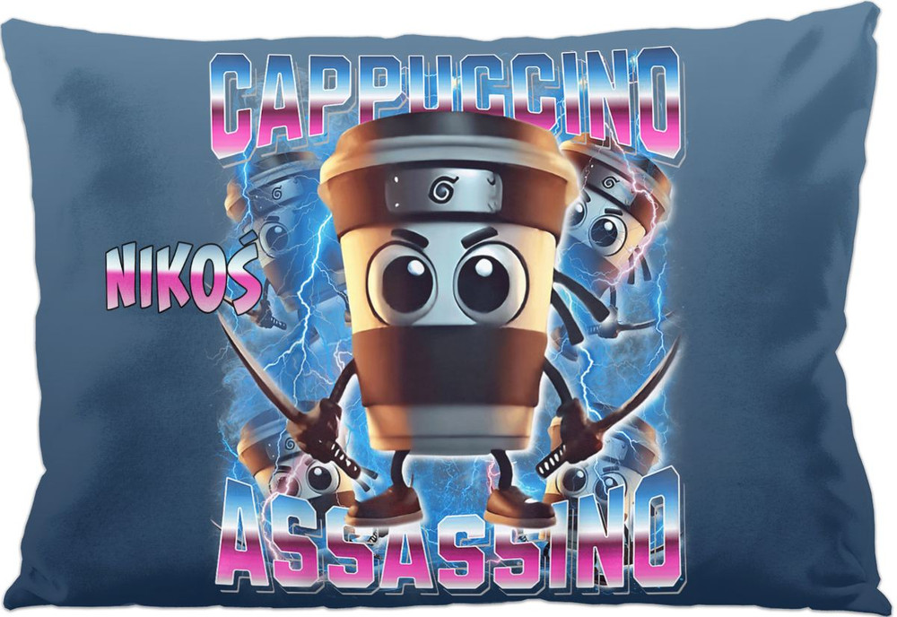 Poduszka Italian Brainrot Cappuccino Assassino
