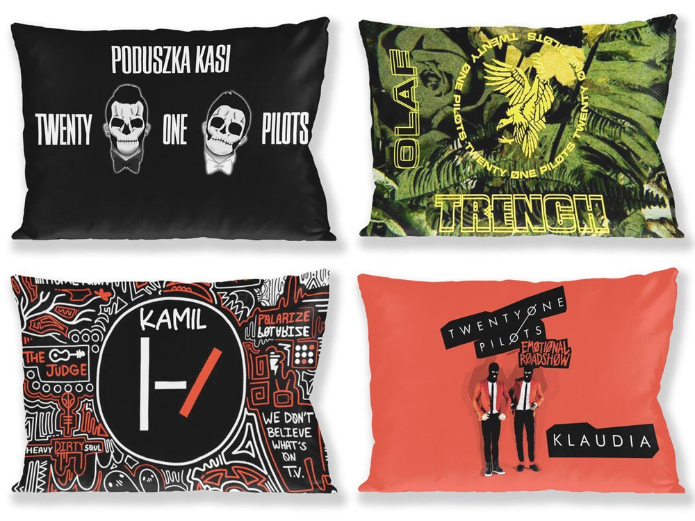 Poduszka 21 TWENTY ONE PILOTS 60x40cm WZORY, roz.Standard