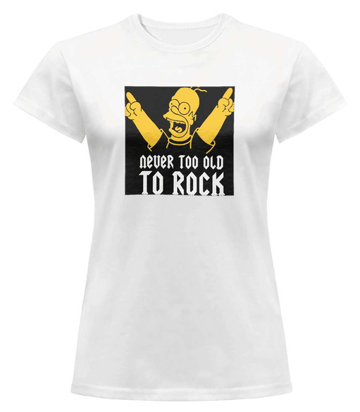 Bluzka damska z naszywką Never too old to rock