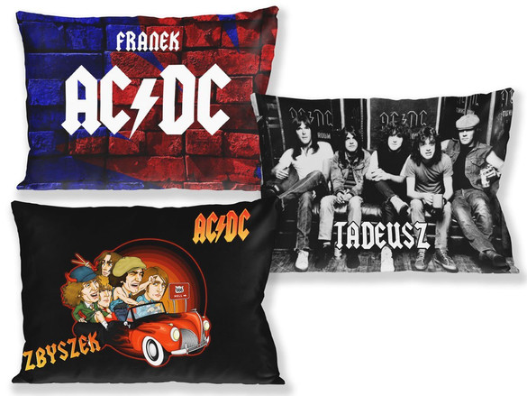 Poduszka AC/DC 60x40cm WZORY