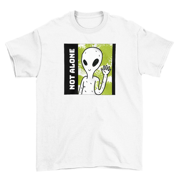 Koszulka z naszywką Not alone