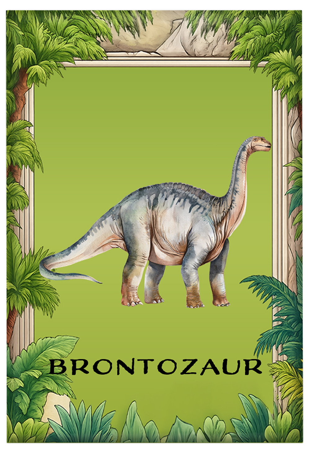 Magnes Dinozaury Brontozaur z imieniem na zamówienie
