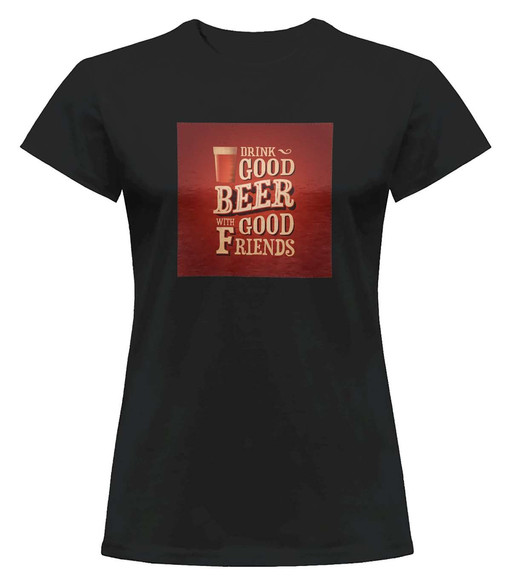 Bluzka damska z naszywką Drink Good Beer...