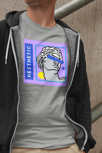 Koszulka z naszywką Aesthetic