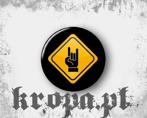 Przypinka CAUTION! METAL MANIAC IS HERE