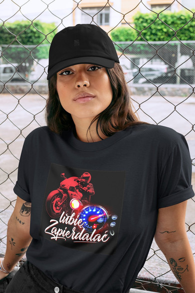 Koszulka z naszywką Lubię zapierd..lać 01