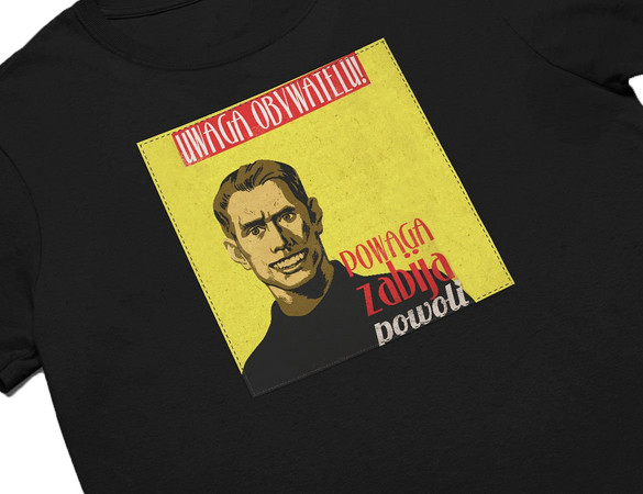 Koszulka z naszywką PRL- powaga zabija