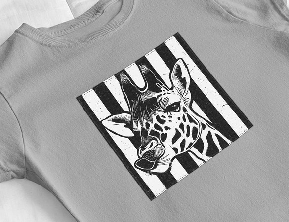 Bluzka damska z naszywką Giraffe/ żyrafa